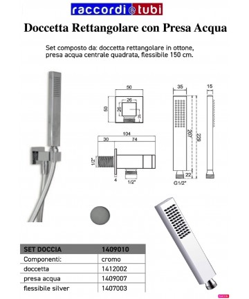 SET DOCCIA RETTANGOLARE...
