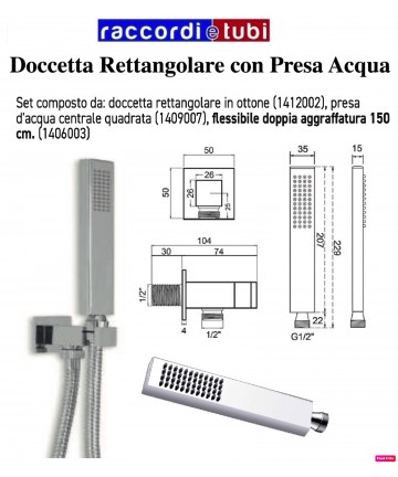 SET DOCCIA RETTANGOLARE IN...