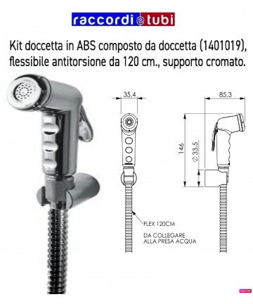 DUSCHSET IN VERCHROMTEM ABS...