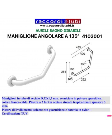 MANIGLIONE ANGOLARE A 135°...