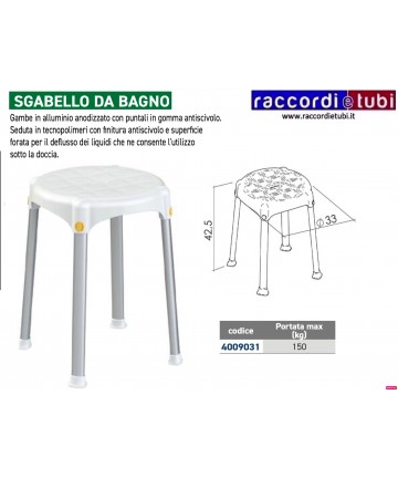 SGABELLO DA BAGNO TONDO h....