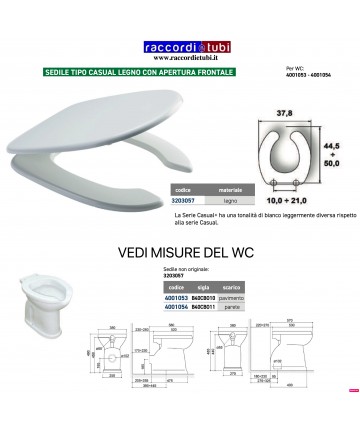 SEDILE WC BIANCO IN LEGNO...