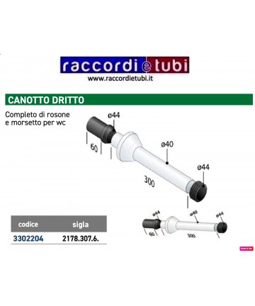 CANOTTO DRITTO CON ROSONE E...