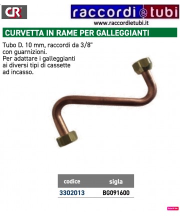 CURVETTA  A ''S'' IN RAME...