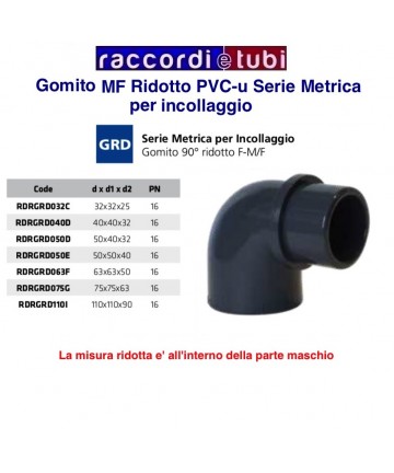 REDUZIERTER PVC-Bogen 90°...