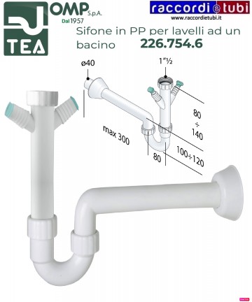 SIFONE IN PP D.11/2''x40mm...