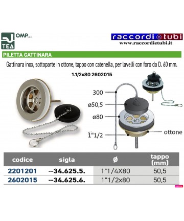 PILETTA OTTONE/INOX PER...