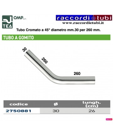TUBO A 45° IN OTTONE...