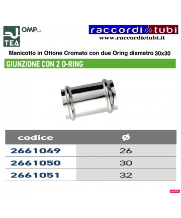 MANICOTTO IN OTTONE CROMATO...