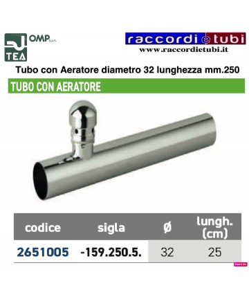 TUBO CON AERATORE 32mm...