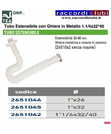 TUBO ESTENSIBILE DIAMETRO...
