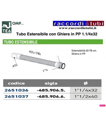 TUBO ESTENSIBILE DIAMETRO...