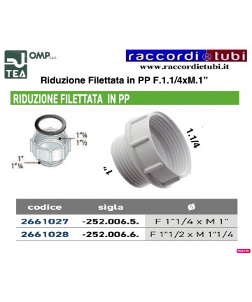 RIDUZIONE FILETTATA IN PP...