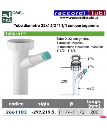TUBO IN PP 11/2''x32 CON 1...