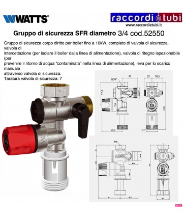 SICHERHEITSGRUPPE WATTS 3/4...