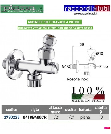 RUBINETTO SOTTOLAVABO A...