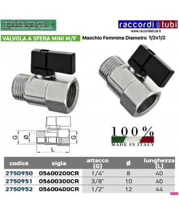 VALVOLA A SFERA MINI M/F...