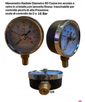 MANOMETRO RADIALE DIAMETRO...