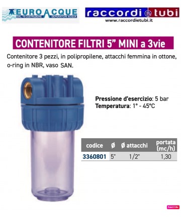 FILTERBEHÄLTER 5'' MINI...