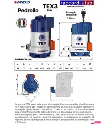 ELEKTRISCHE PUMPE PEDROLLO...