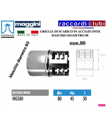 GRIGLIA SCARICO FUMI INOX...