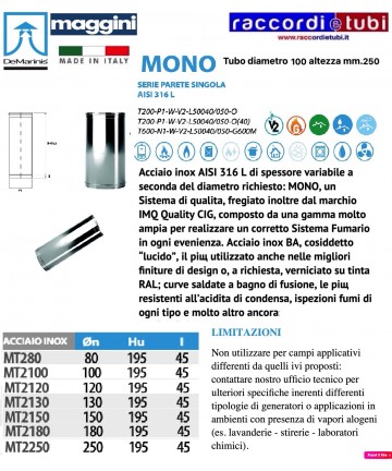 DE MARINIS INOX ROHR CM.25...
