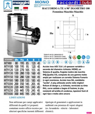 DE MARINIS INOX TE D.100 F/M/M