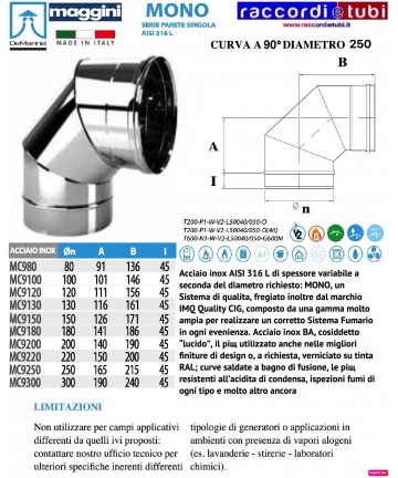 DE MARINIS INOX BOGEN 90°...