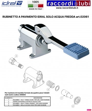 RUBINETTO A PAVIMENTO IDRAL...