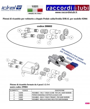 IDRAL PISTONI DI RICAMBIO...