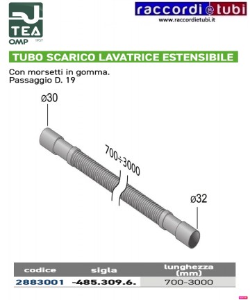 TUBO SCARICO LAVATRICE...