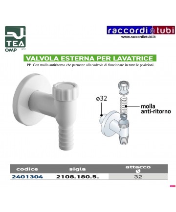 VALVOLA ESTERNA PER TUBO DI...