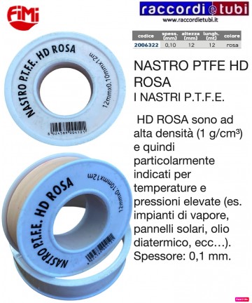 TEFLONBAND P.T.F.E. HD ROSA...