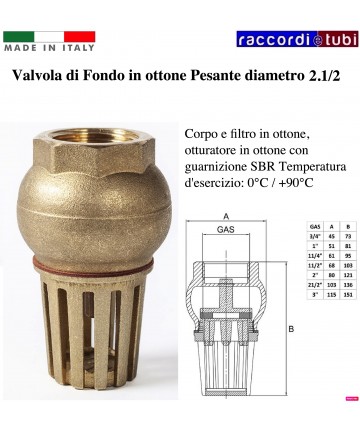 VALVOLA DI FONDO D.21/2''