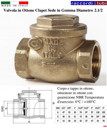 VALVOLA CLAPET D.21/2''...