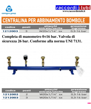 RAMPA 3 POSTI CON MANOMETRO...