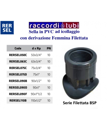 SELLA PVC CON DERIV.F 63X3/4''