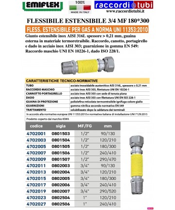FLEXIBLE AUSZIEHBAR 180*300...