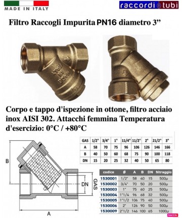 MESSING Y-FILTER D.3'' DN80