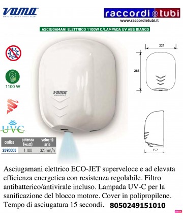 ASCIUGAMANI ELETTRICO 1100W...