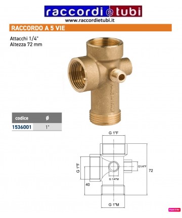 RACCORDO A 5 VIE DIAMETRO...