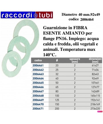 GUARNIZIONE PER FLANGIA DN...