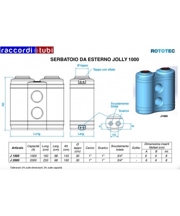 SERBATOIO JOLLY 1000 J1000...