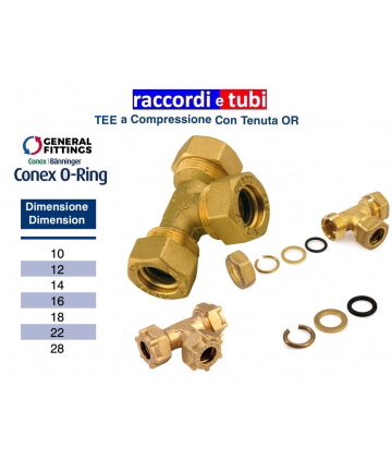 MESSING TEE MIT 10 MM NENNØ