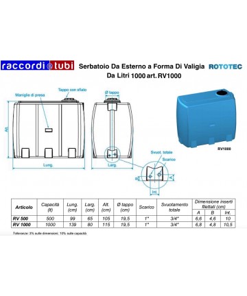 WASSERTANK KOFFERTANK 1000...
