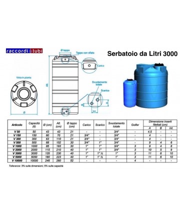 SERBATOIO VERTIC.LT.3000 DA...