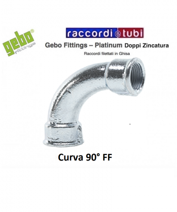 CURVA FERRO ZINCATA FF.90ø...