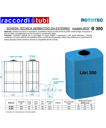 TANK BOX LT.300 B-300 ROTOTEC