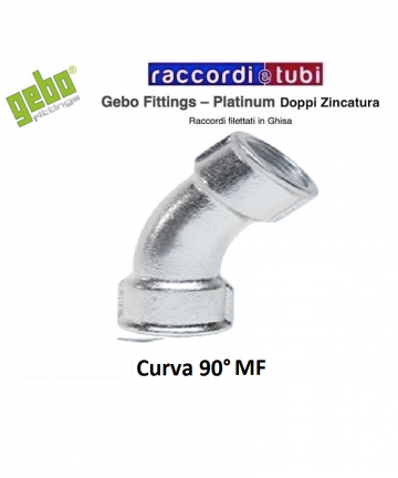 CURVA FERRO ZINCATA FF 45ø...