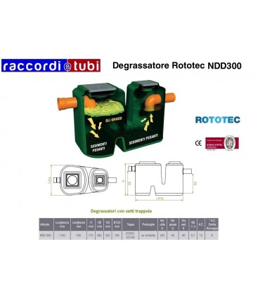 DEGRASSATORE NDD300 ROTOTEC